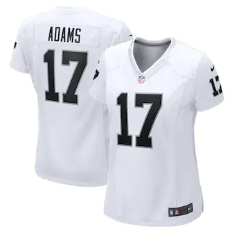 womens nike davante adams white las vegas raiders game jers